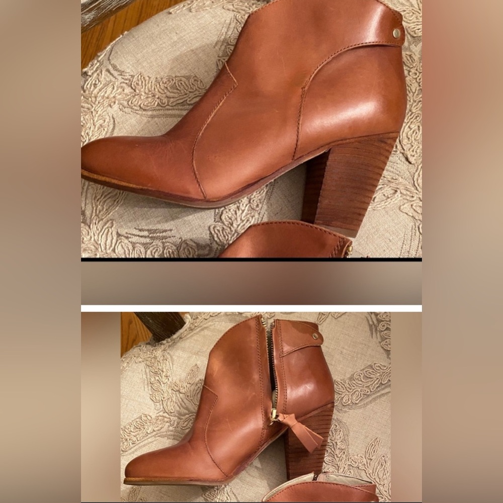 NEW Boden Brown Leather Ankle Booties